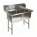 BK Resources BKS-2-1620-12S Sink Two Compartment 37W X 25-13/16D X 43-3/4H Overall Size