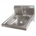 BK Resources BKHS-ADA-D-1-P-G Hand Sink Wall Mounted 14W X 16D X 5 Deep Bowl