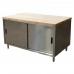 BK Resources CMT-3660S Chef Table Cabinet Base With Sliding Doors 60W X 36D X 34-3/4H Overall Size