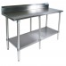 BK Resources VTTR5-8424 Work Table 84W X 24D 18/430 Stainless Steel Top