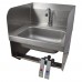 BK Resources BKHS-D-1410-1SSBKKPG Hand Sink With Knee Valve Wall Mount 14 Wide X 10 Front-to-back X 5 Deep Bowl