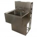 BK Resources UBDW-21-360TS Underbar Sink Three Compartment 60”W X 21-1/4D X 33-1/2H Overall Size