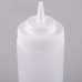 24 oz. Clear Wide Mouth Squeeze Bottle - 6/Pack